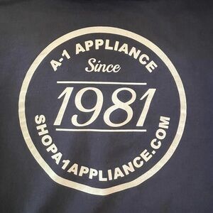 Appliance Repair Port and Company Black Sweatshirt with White Print XL